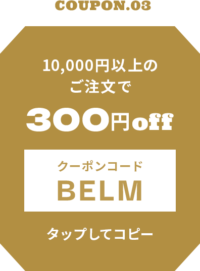 10,000円以上のご注文で300円OFF