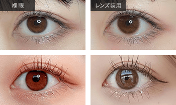 モラク ワンデー ティントブラウン装用