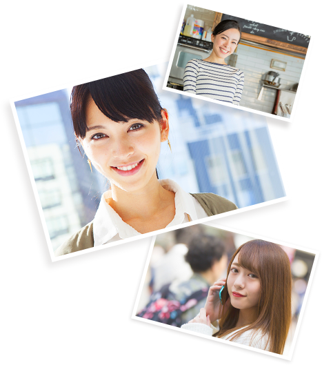 カラコンを装用した女性の写真