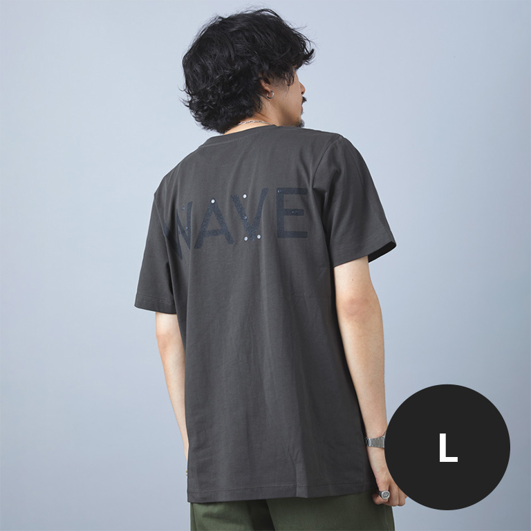 WAVE 点字モチーフ チャリティ Tシャツ GRAY Lサイズ BACK