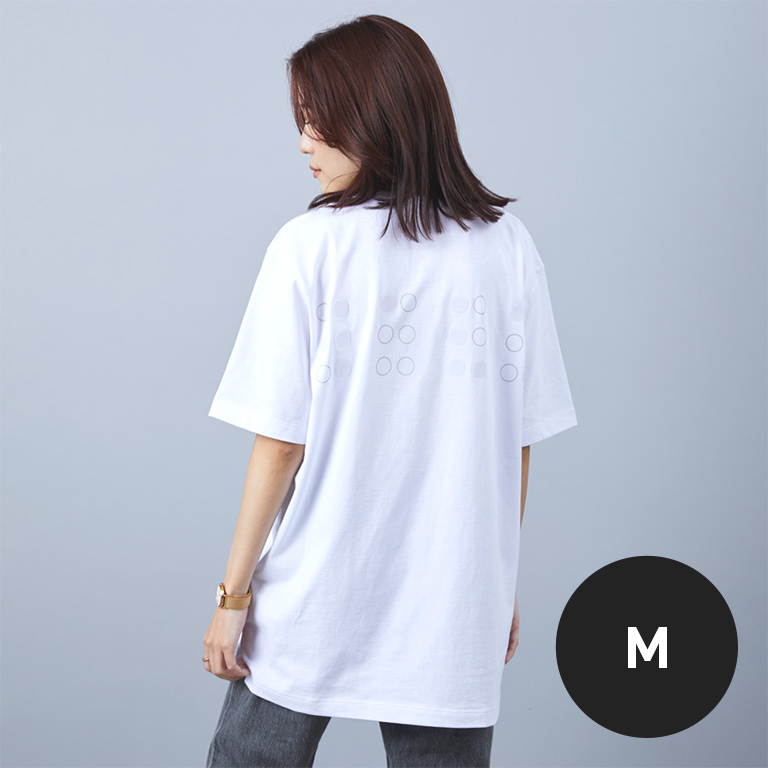 WAVE 点字 チャリティ Tシャツ WHITE Mサイズ BACK