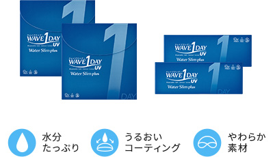 WAVEワンデー UV ウォータースリム plus 30枚＋5枚入り（×2箱）