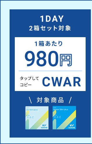 1DAY 2箱セット対象クーポン
