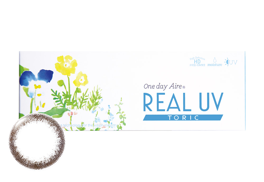 アイレ ワンデーアイレリアル UV トーリック ダークブラウン 10枚入り（×8箱）