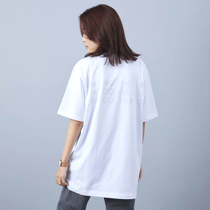 WAVE 点字 チャリティ Tシャツ WHITE  Mサイズ