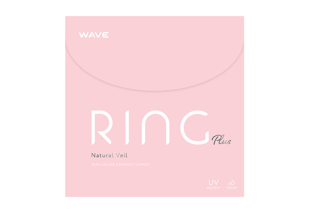 【いっしょに花咲けWAVE EYESキャンペーン対象商品】WAVEワンデー UV リング plus ナチュラルベール 30枚入り（×4箱）
