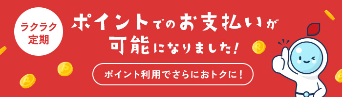 ポイントでのお支払いが可能になりました